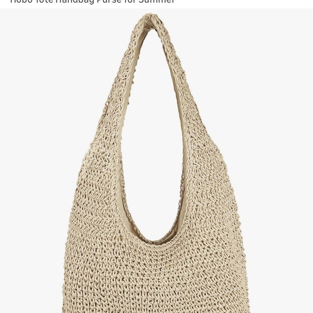 Amazon Cream Textured Hobo Bag